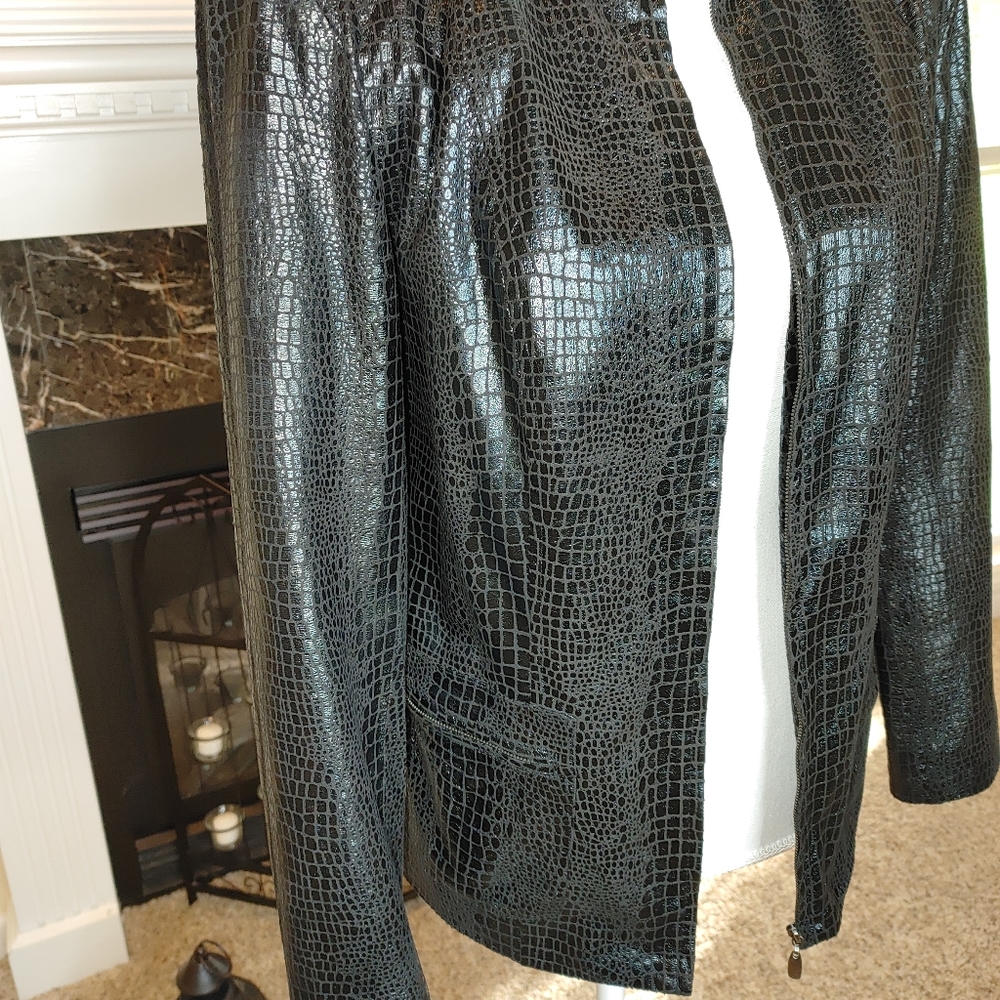 KIM ROGERS ALLIGATOR PRINT JACKET S